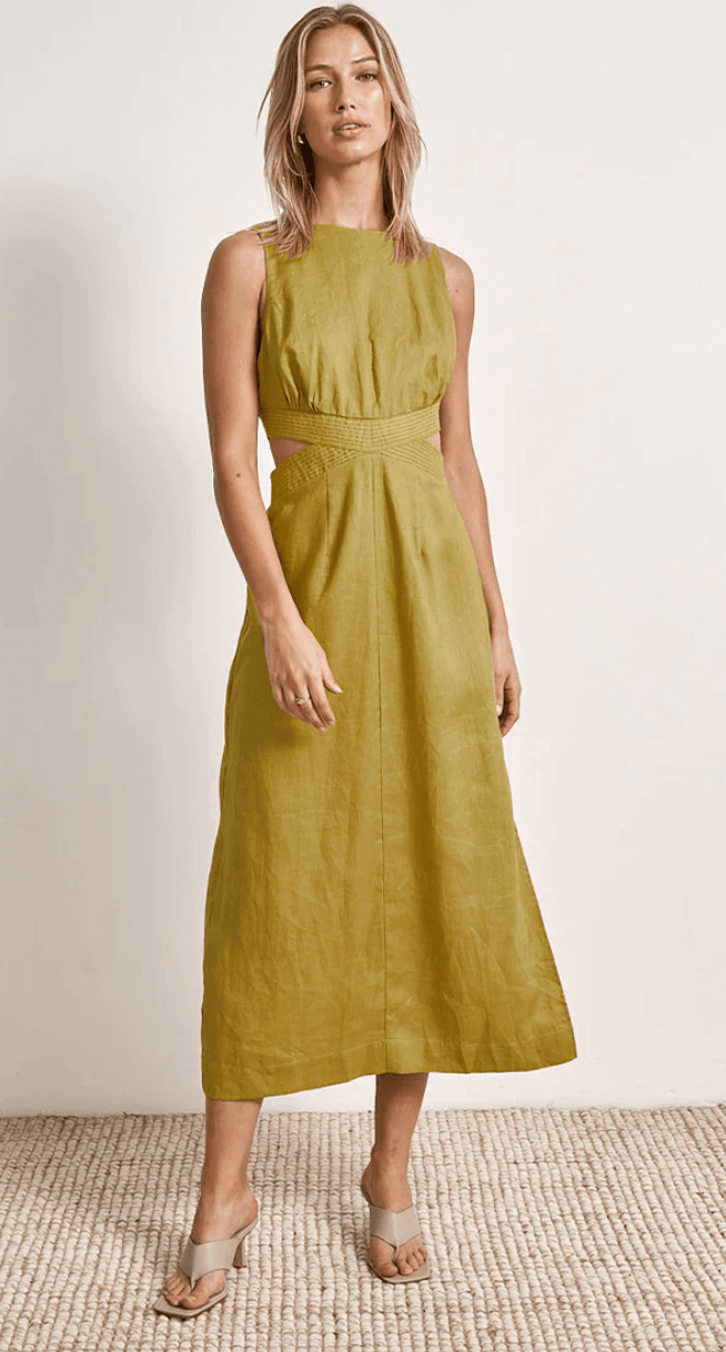 Bask Midi Dress - Sprig Flower Co