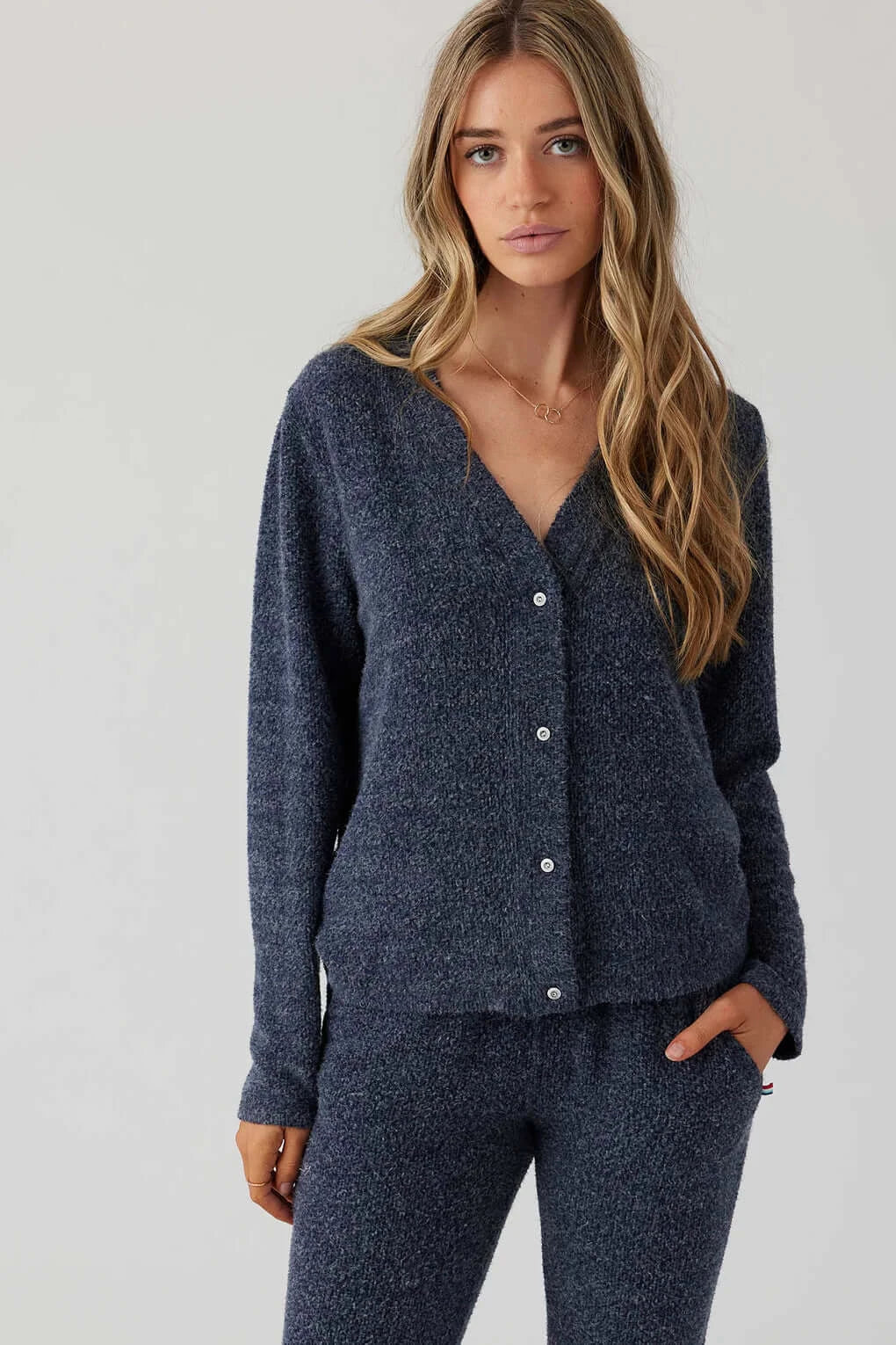 Brushed Boucle Cardigan - Sprig Flower Co