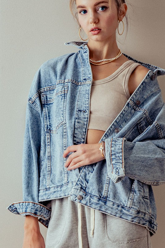 Essential Denim Jacket - Sprig Flower Co