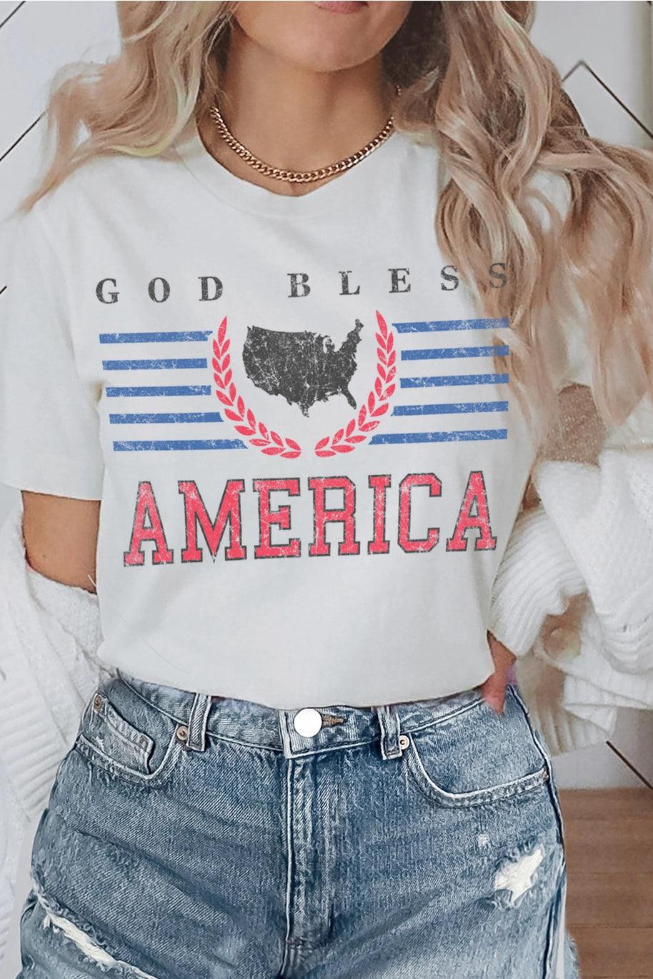 God Bless America Tee - Sprig Flower Co