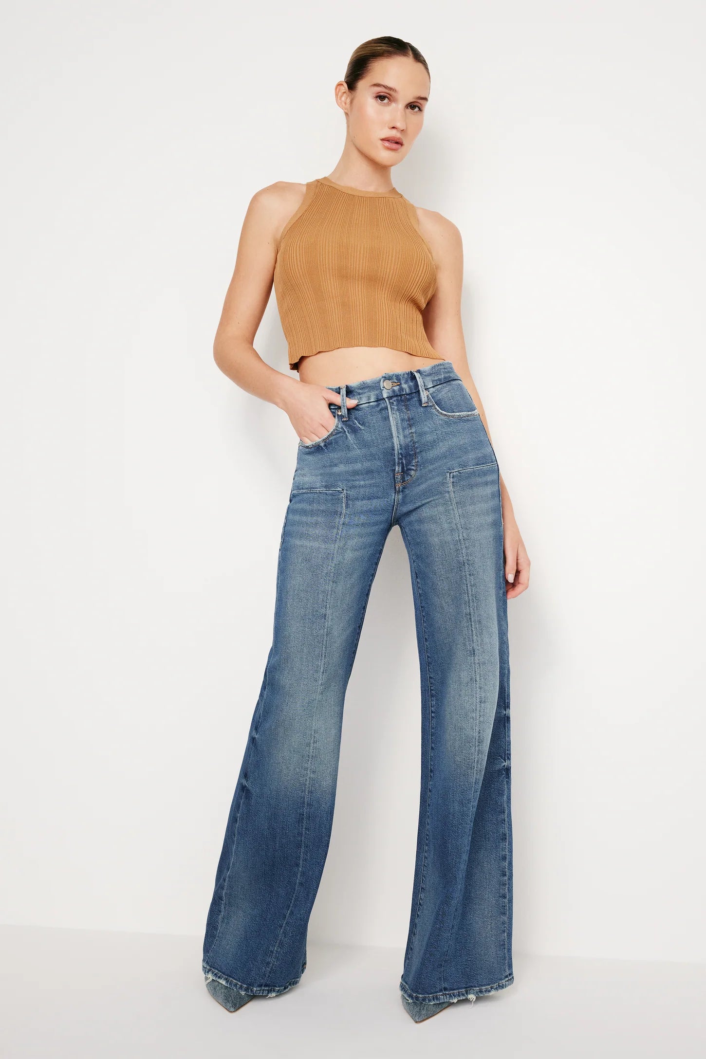 Good Waist Palazzo Jeans - Sprig Flower Co