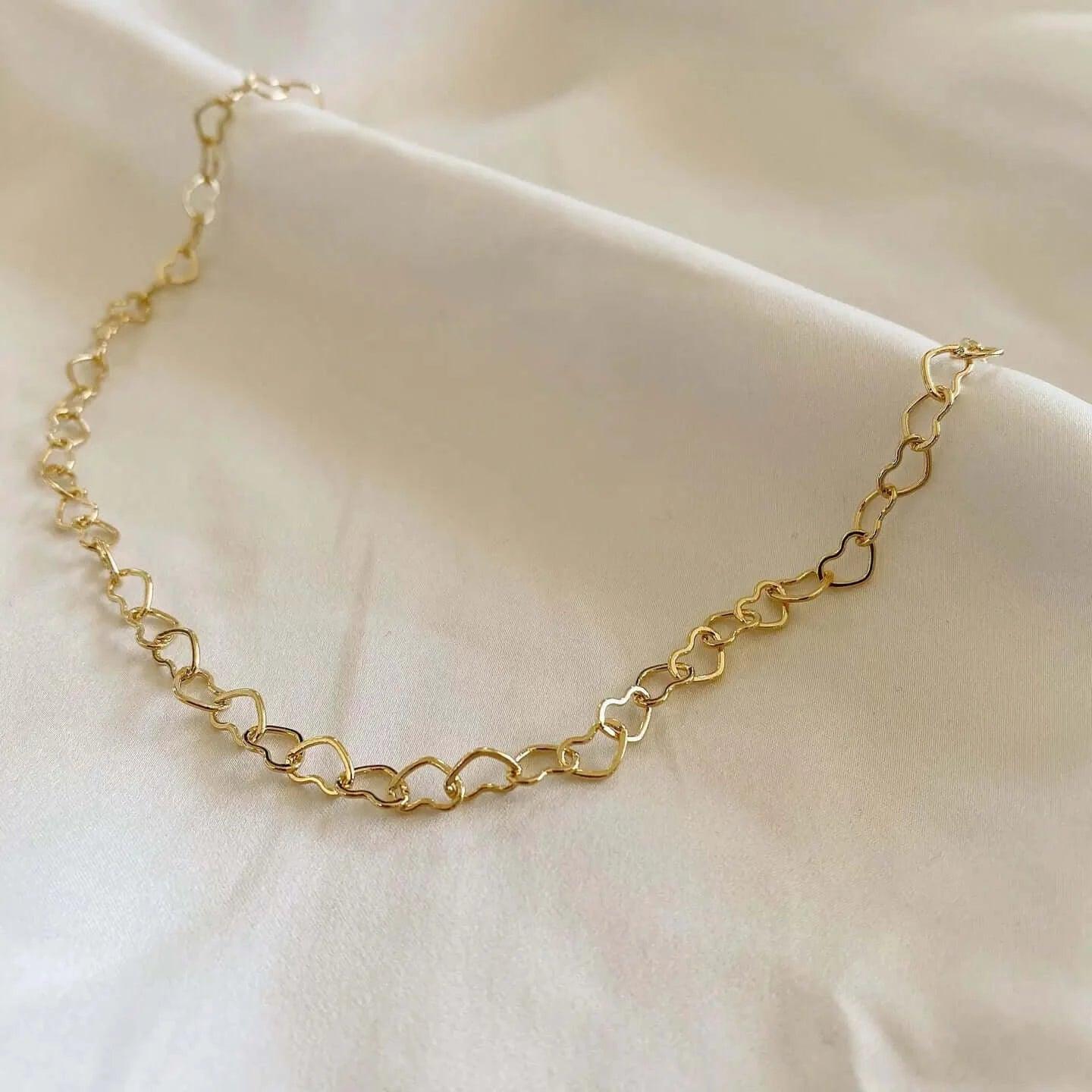 Heart Link Necklace - Sprig Flower Co