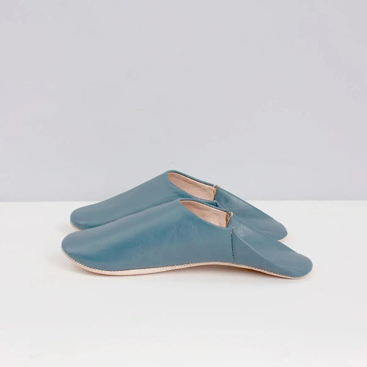 Solid Moroccan Leather Slippers - Sprig Flower Co